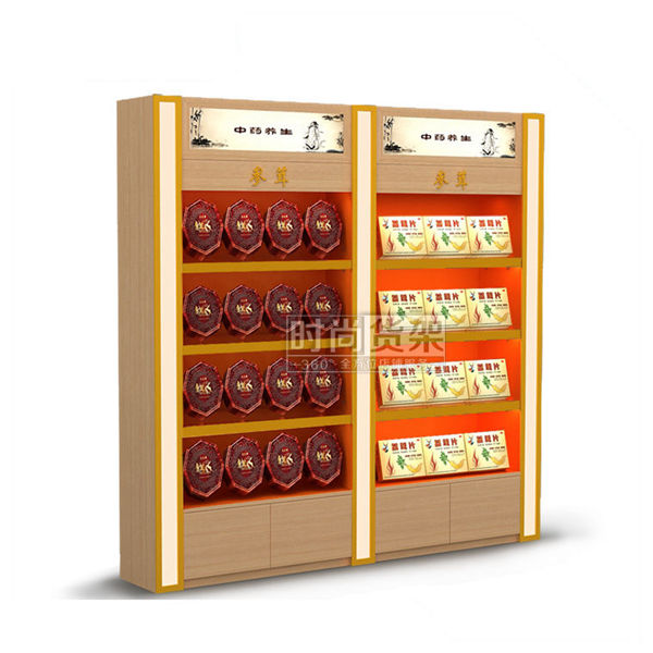 參茸背柜 （紅櫻桃木紋）